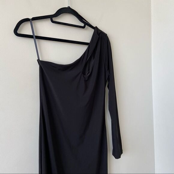 21saints-one Shoulder Cut Out Shoulder Detail Midi Dress (Large) - Picture 5 of 11